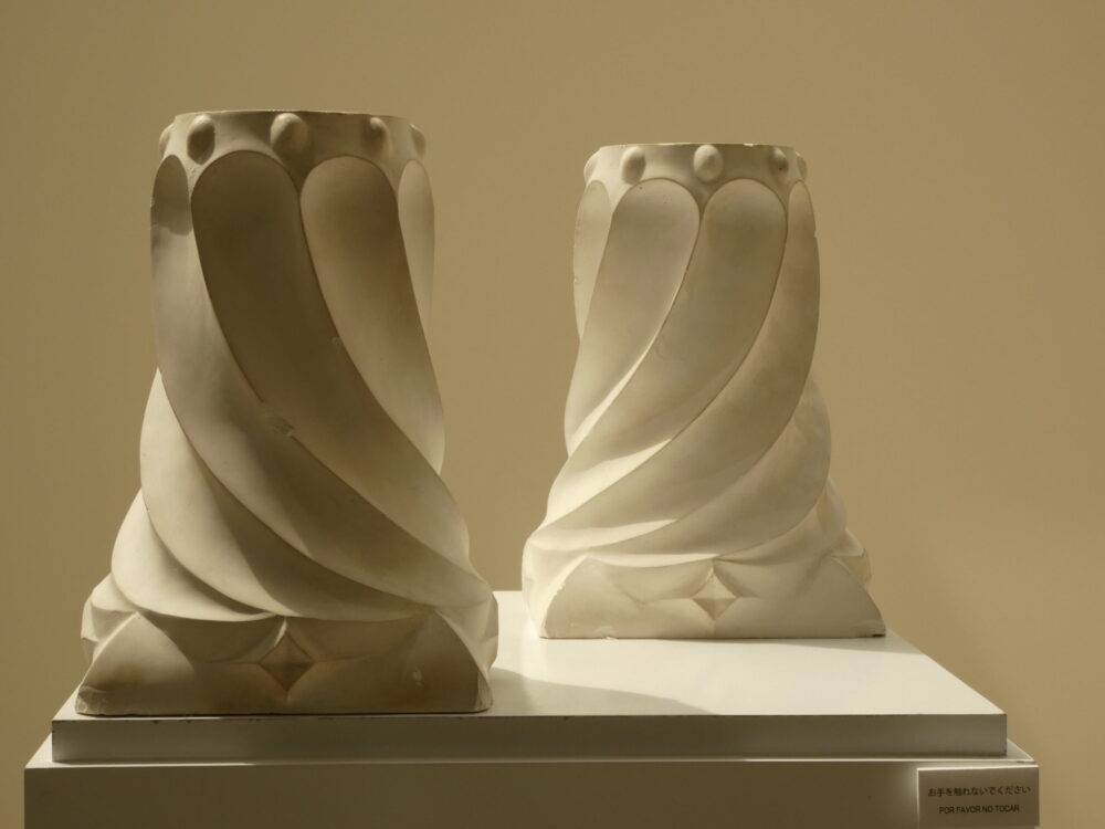 ガウディー展に展示されていた柱の模型